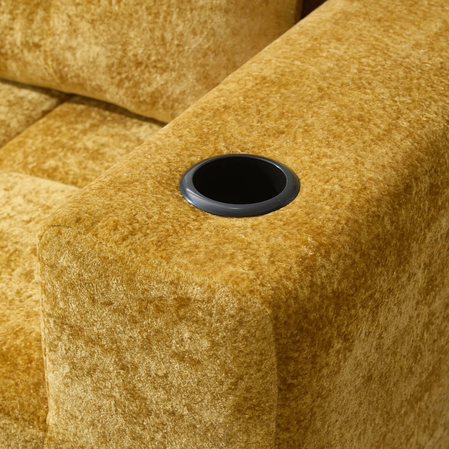Cloud Ecksofa 3-Sitzer 258 cm mit 3 Kissen, Senfgelb