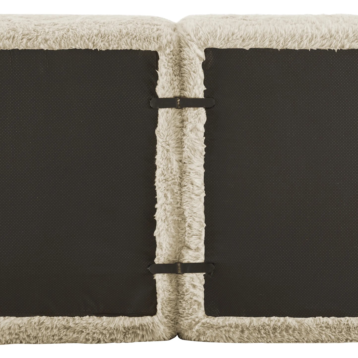 Cloud Plüschsofa mit 2 Ottomanen, Khaki