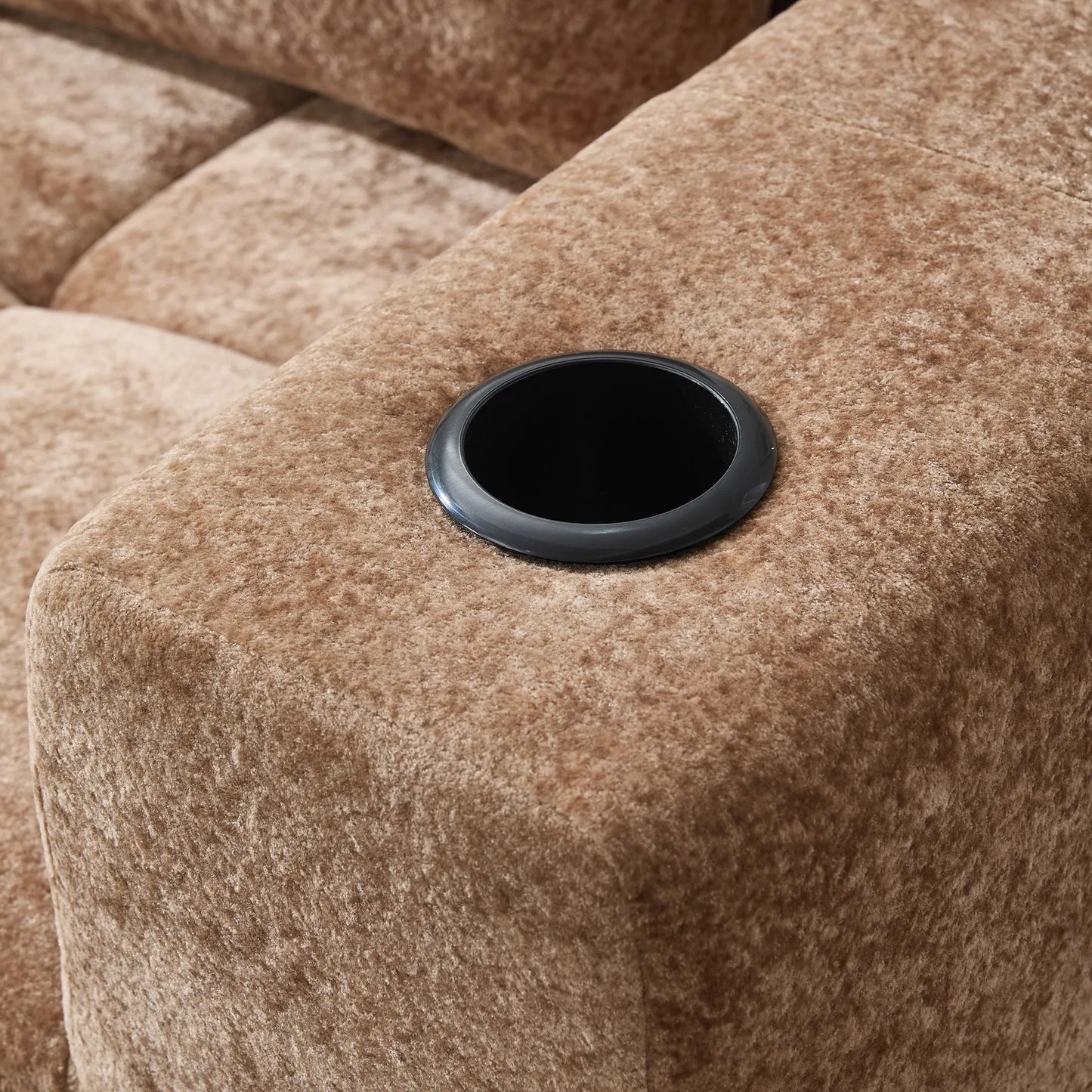 Cloud Ecksofa 3-Sitzer 258 cm mit 3 Kissen, Hellbraun