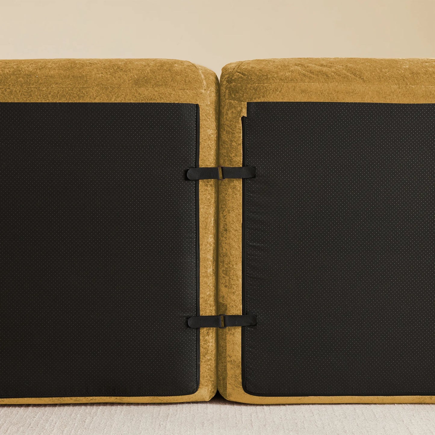Cloud Ecksofa 4-6 Sitzer 358 cm mit Fußstütze, Senfgelb