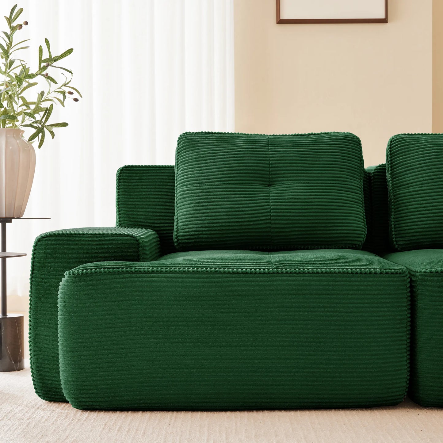 Niedriges Cloud Modulsofa 4-6 Sitzer 295 cm, Grün