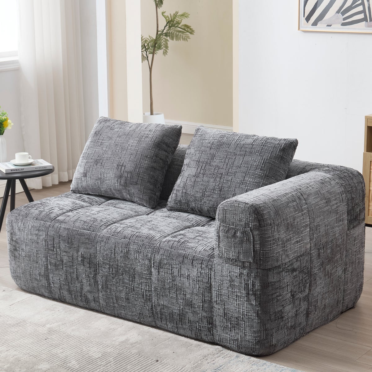 Cloud Sofa 2-Sitzer 158 cm mit Seitentasche, Grau