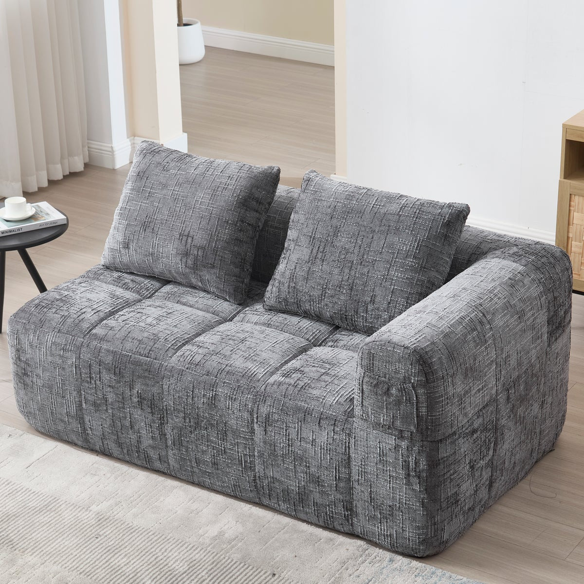 Cloud Sofa 2-Sitzer 158 cm mit Seitentasche, Grau